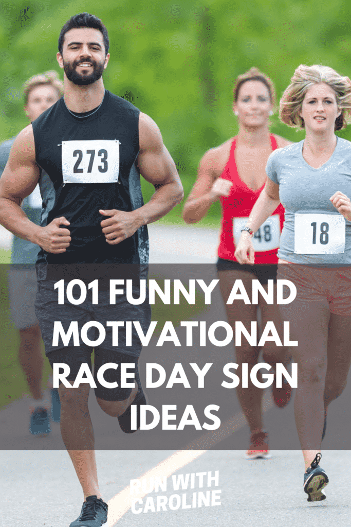 funny and motivational race day sign ideas
