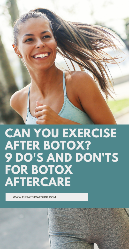 exercise after botox